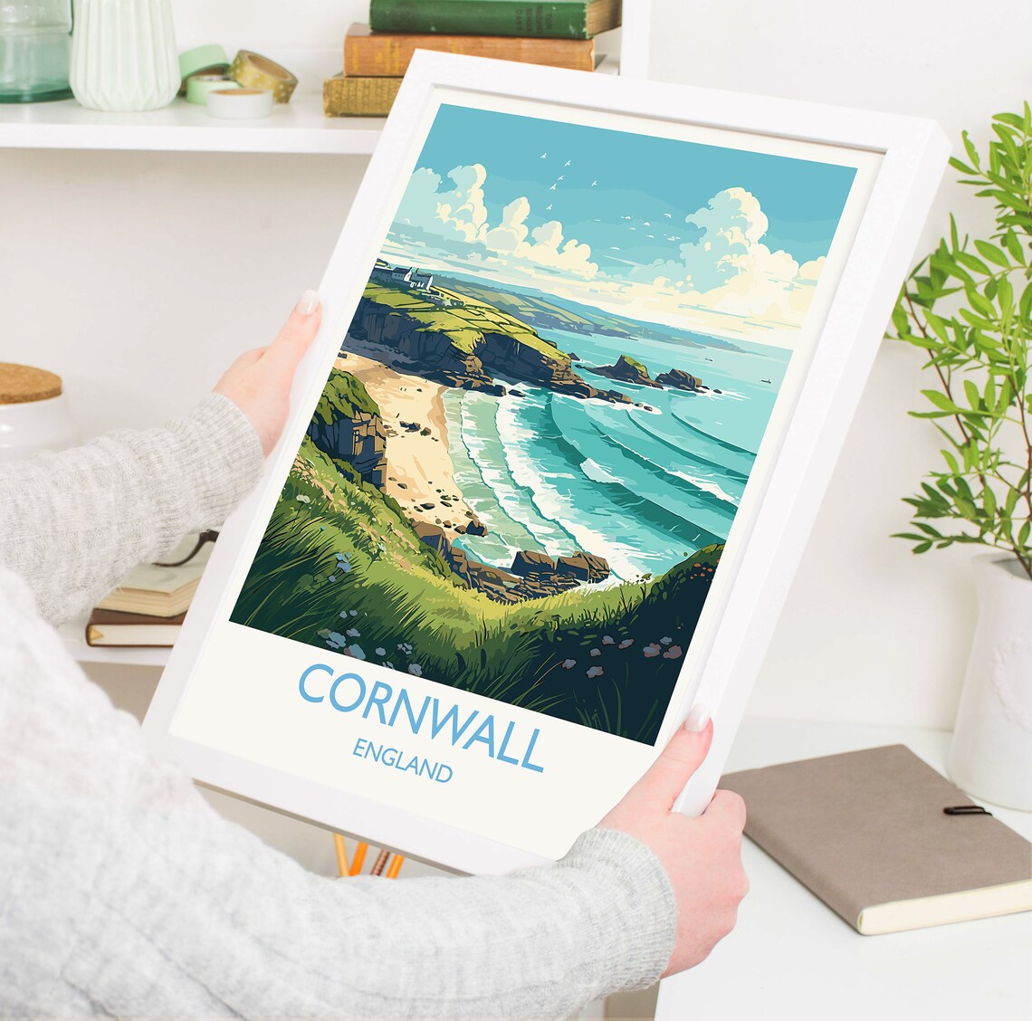 Cornwall Travel Poster, England Travel Poster - Image 5