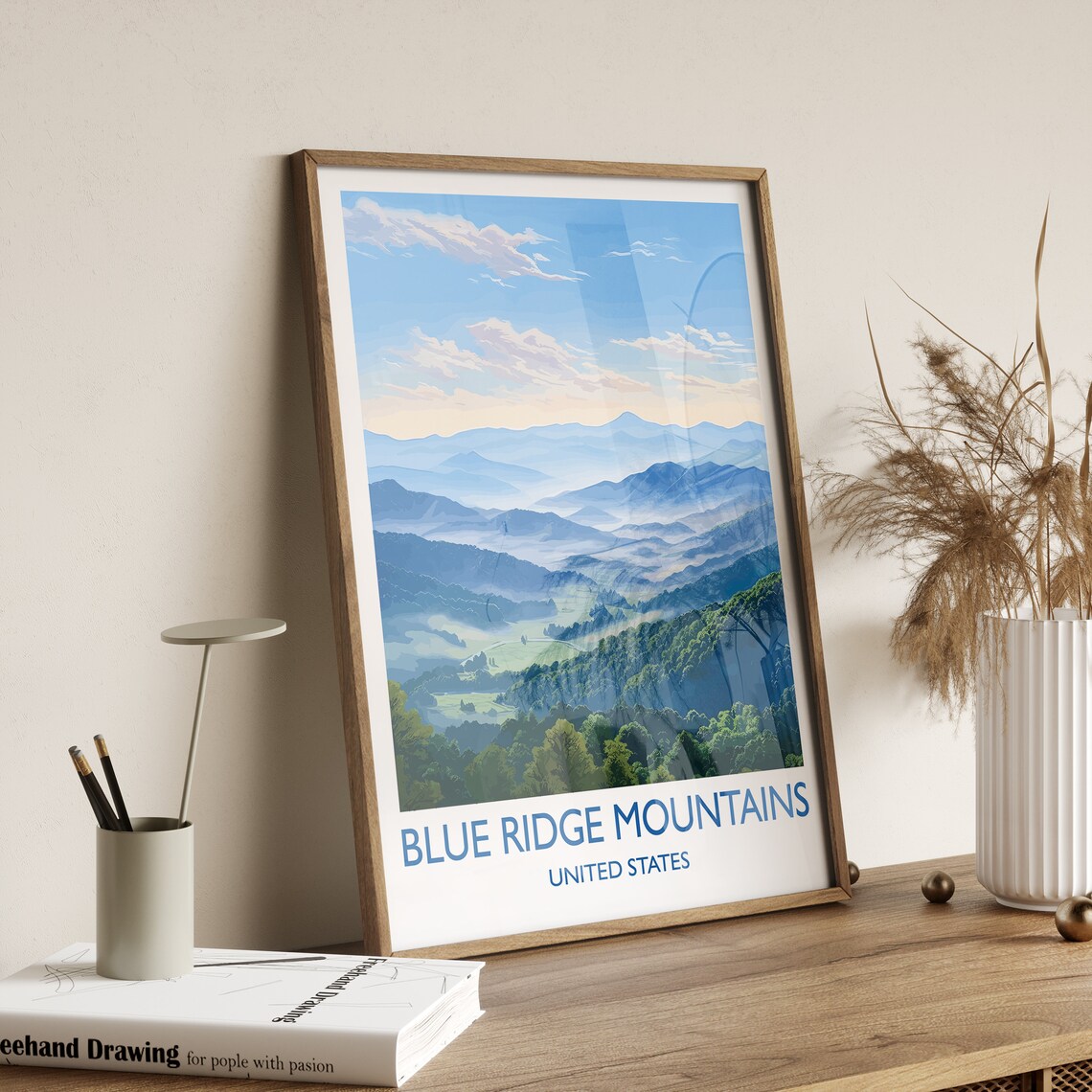 Blue Ridge Mountains Travel Poster, Appalachian USA - Image 3
