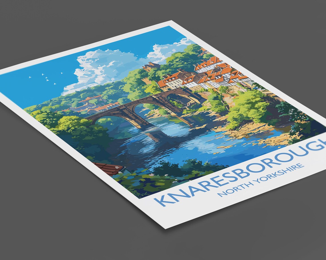 Knaresborough Travel Poster, North Yorkshire Travel Print - Image 2