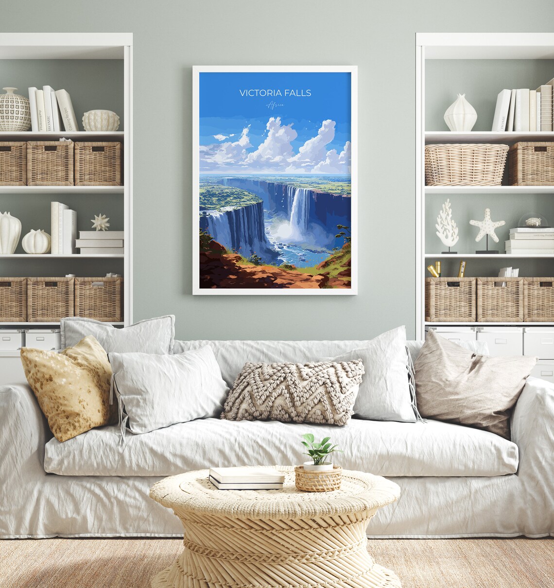 Victoria Falls Travel Poster, Zimbabwe Art Print - Image 4