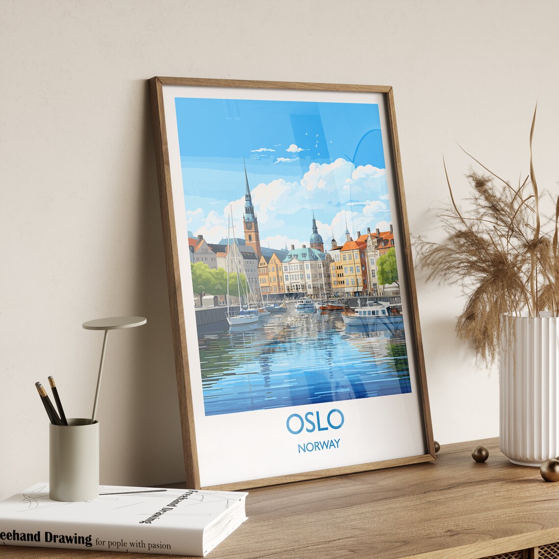 Oslo Travel Poster, Norway Wall Art Print - Image 3