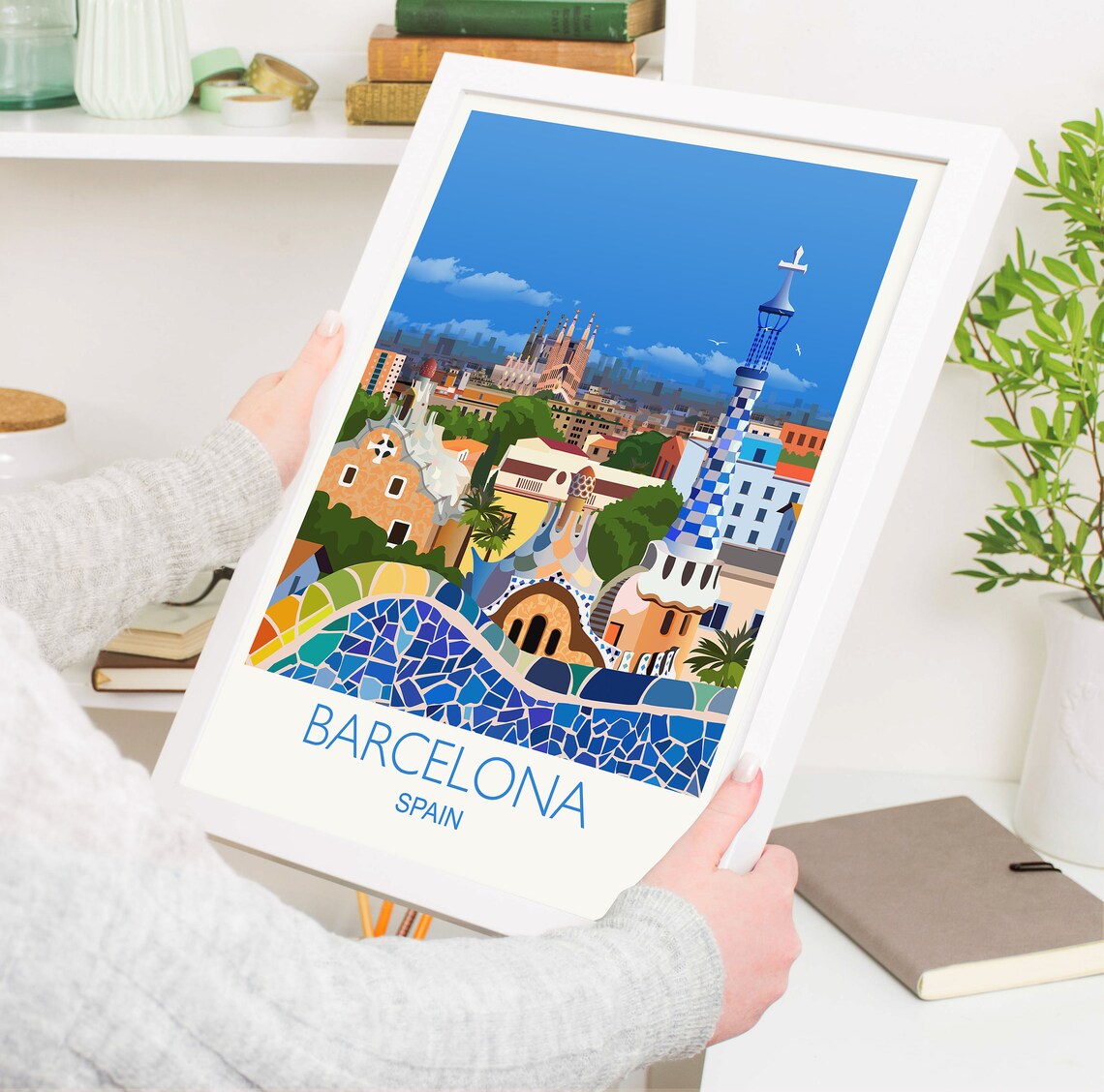 Barcelona Travel Poster, Spain City Art Print - Image 2