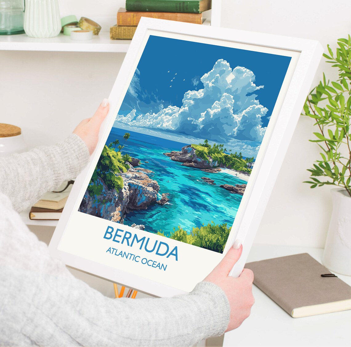 Bermuda Travel Poster, Atlantic Ocean Wall Art - Image 5