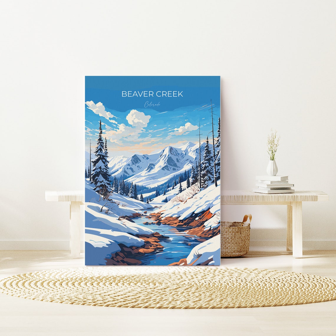 Beaver Creek Travel Poster Wall Art Travel Print Of Beaver Creek Colorado Usa Beaver Creek Art Lovers Gift - Image 3