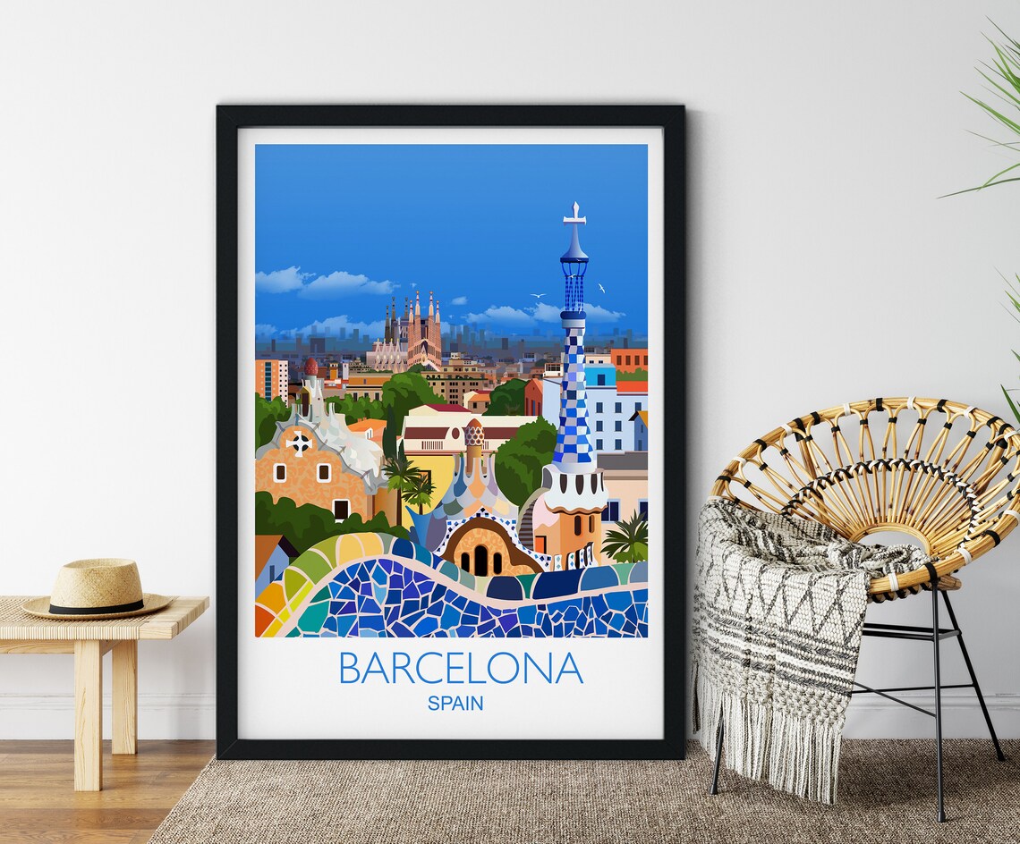 Lake Garda Italy Travel Poster of Scaligero Castle Sailboats on Water - Image 3