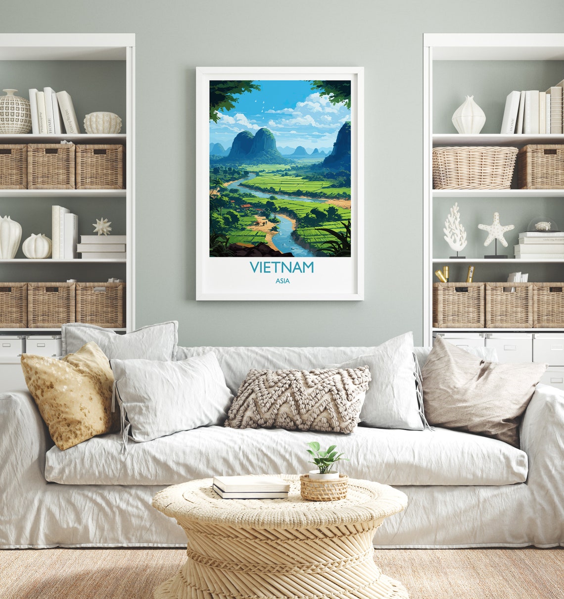Vietnam Travel Print Travel Poster Of Vietnam Asia Vietnam Art Vietnam Gift Wall Art Print - Image 4