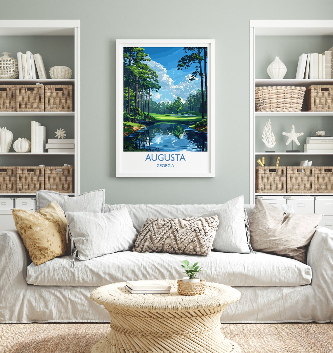 Augusta Georgia Golf Course Lakeside Pine Classic Travel Poster - Image 4