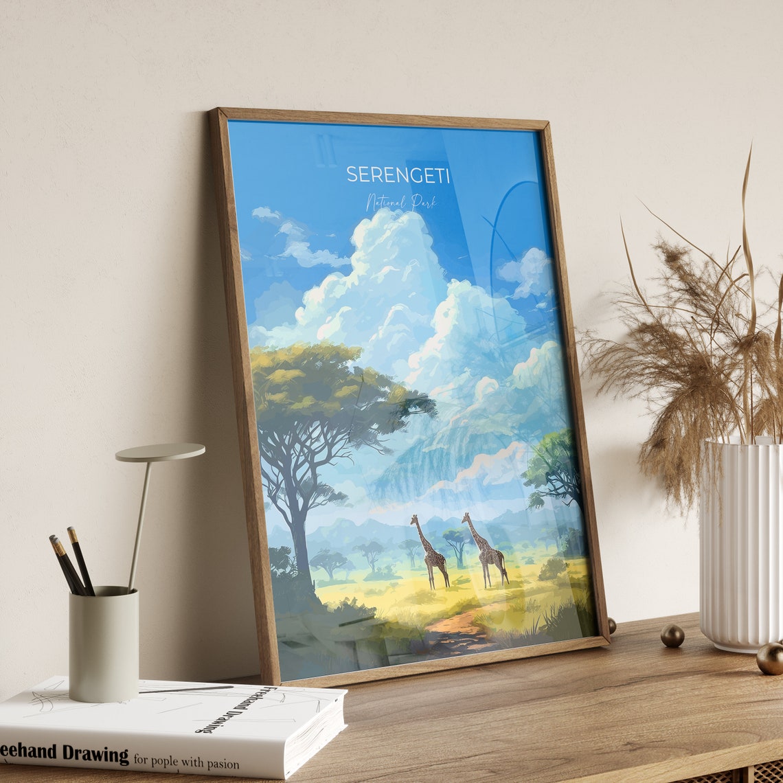 Serengeti Travel Print Travel Poster Of Serengeti National Park Serengeti Gift Tanzania Art Travel Gift - Image 2