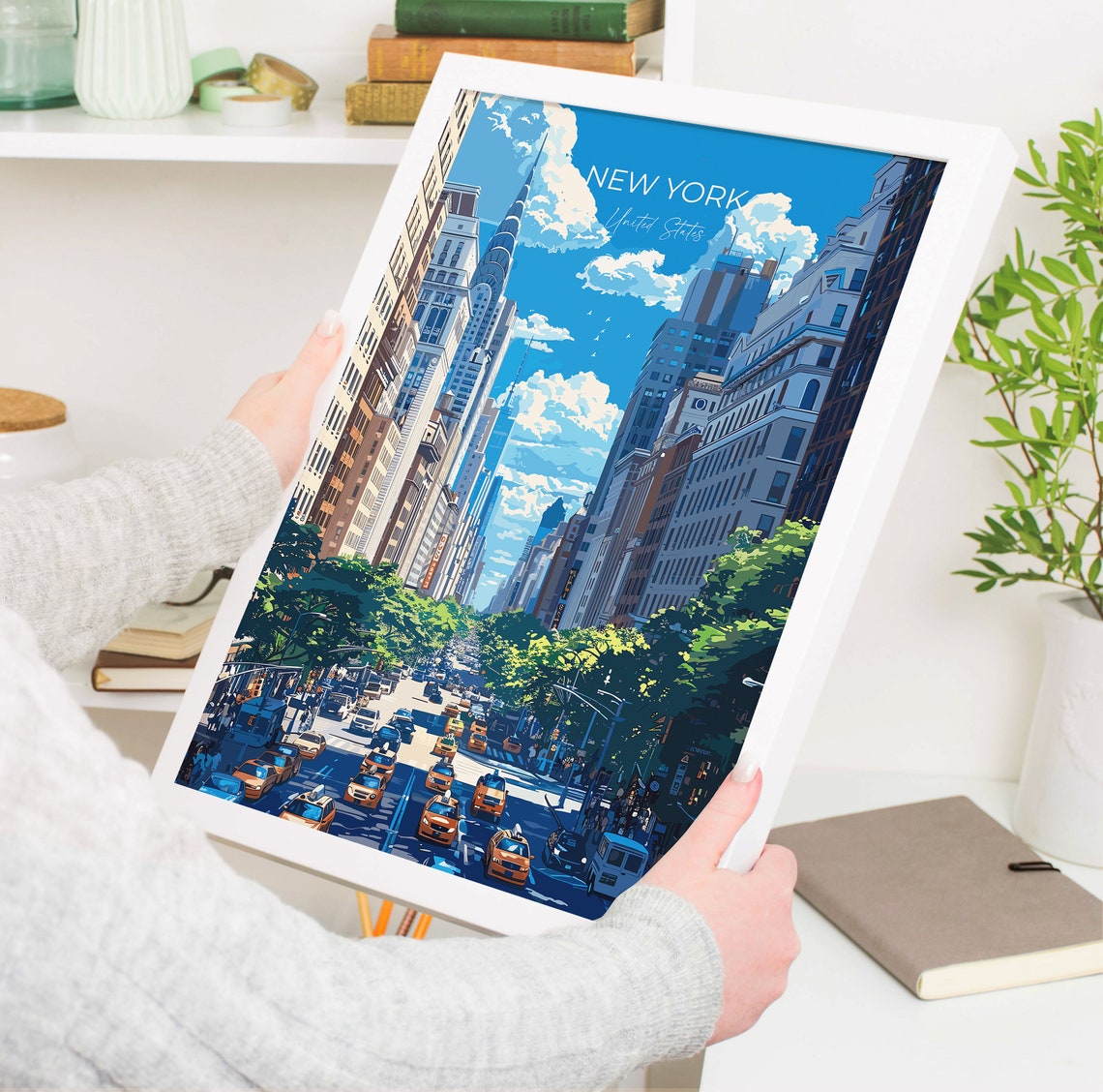 New York Travel Poster Wall Art Travel Print Of New York New York Art Lovers Gift Usa Art Gift - Image 3