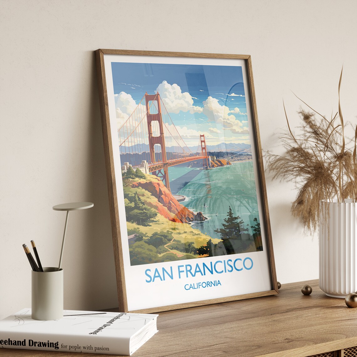 San Francisco Travel Print USA Gift Wall Art Print - Image 2