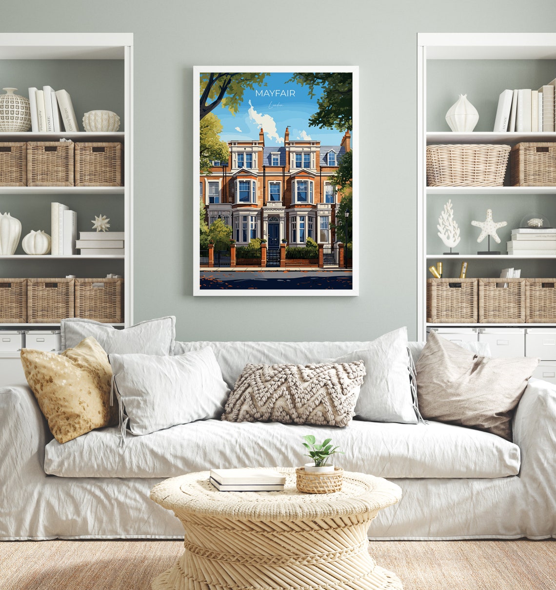Mayfair London Travel Poster Art Print - Image 4
