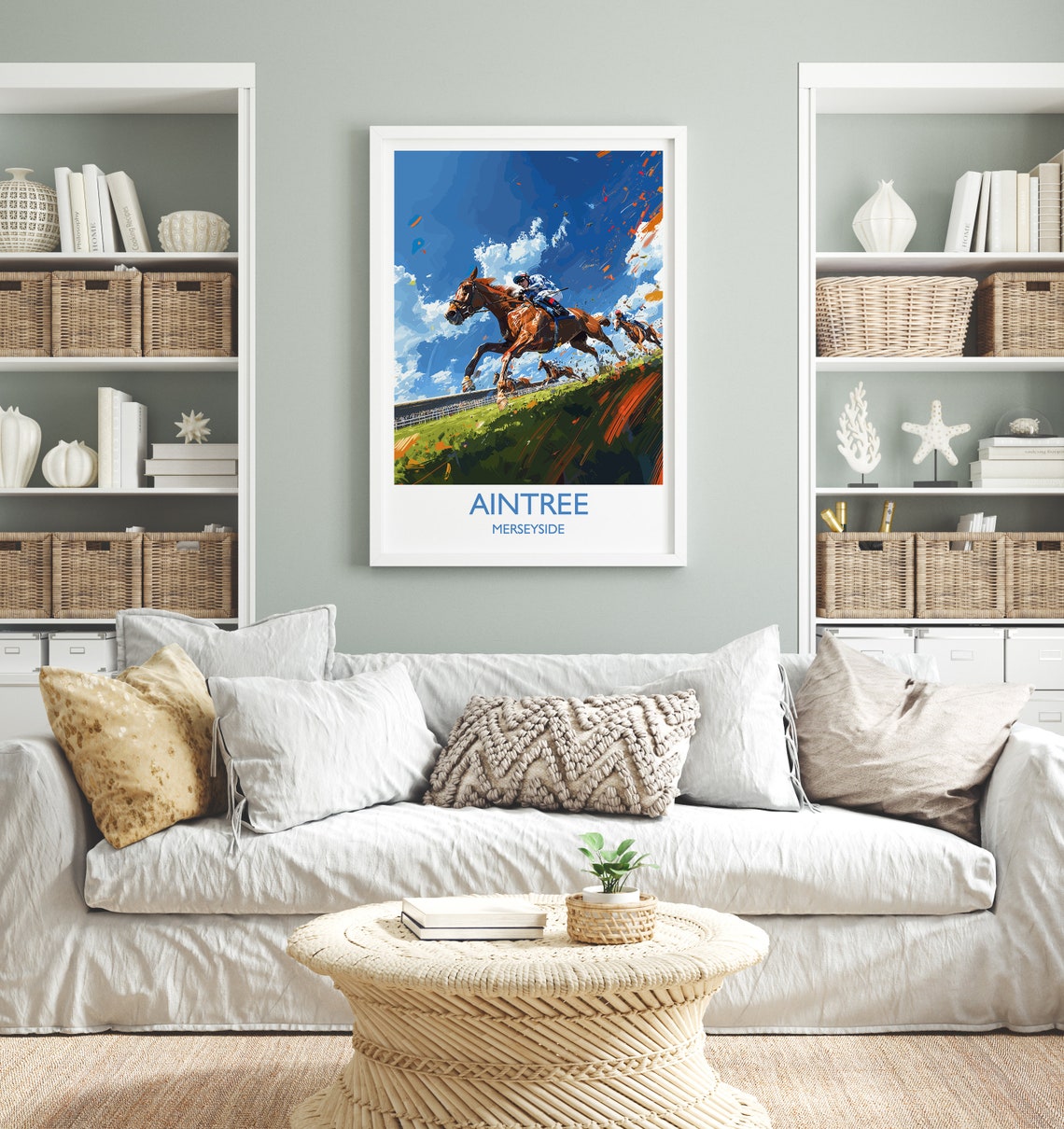 Aintree Merseyside Steeplechase Horse Racing Jumping Sport Poster - Image 4