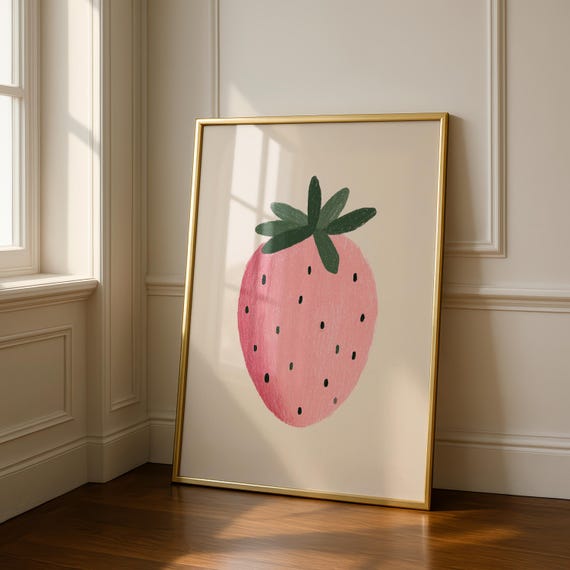 Strawberry Kitchen Decor Art Print