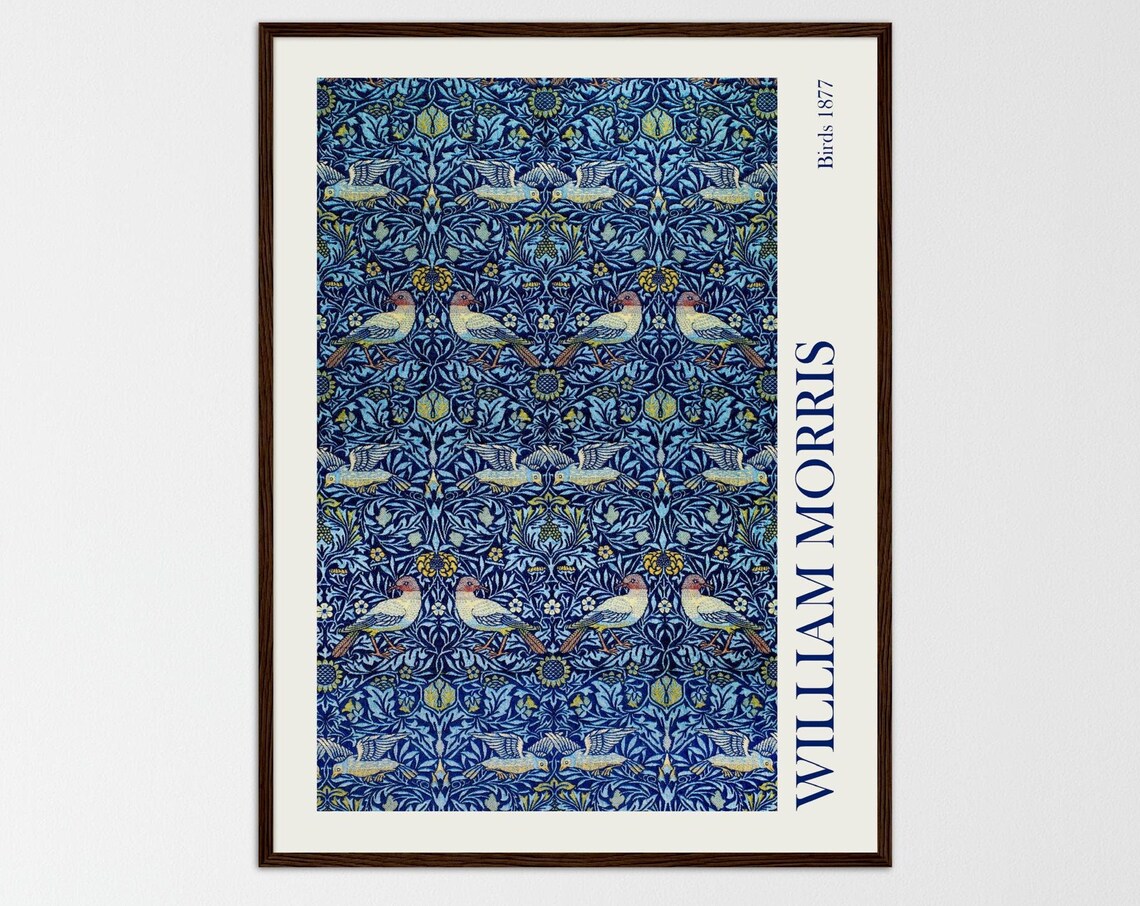William Morris Botanical Art, Boho Decor