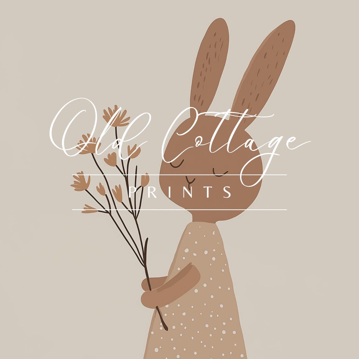 Adorable Bunny Nursery Artwork Cute Bunny With Florals Print Neutral Nursery Or Girls Room Decor Print Bunny - Image 3