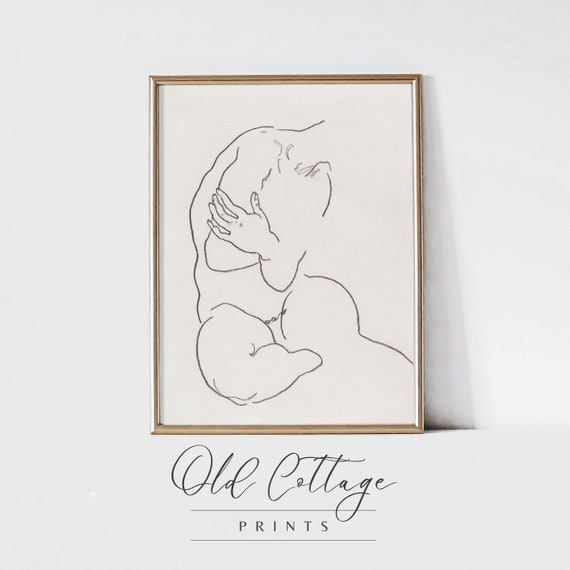 Feminine Figure Sketch Vintage Sketch Artwork Female Body Artwork 0017