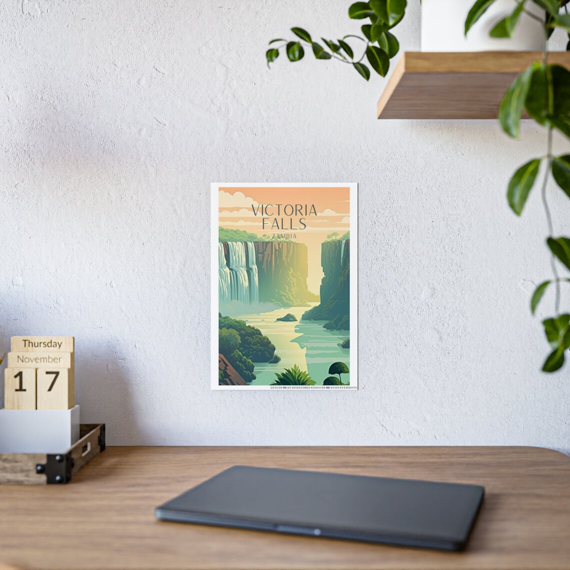 Victoria Falls Art Deco Travel Poster - Image 3