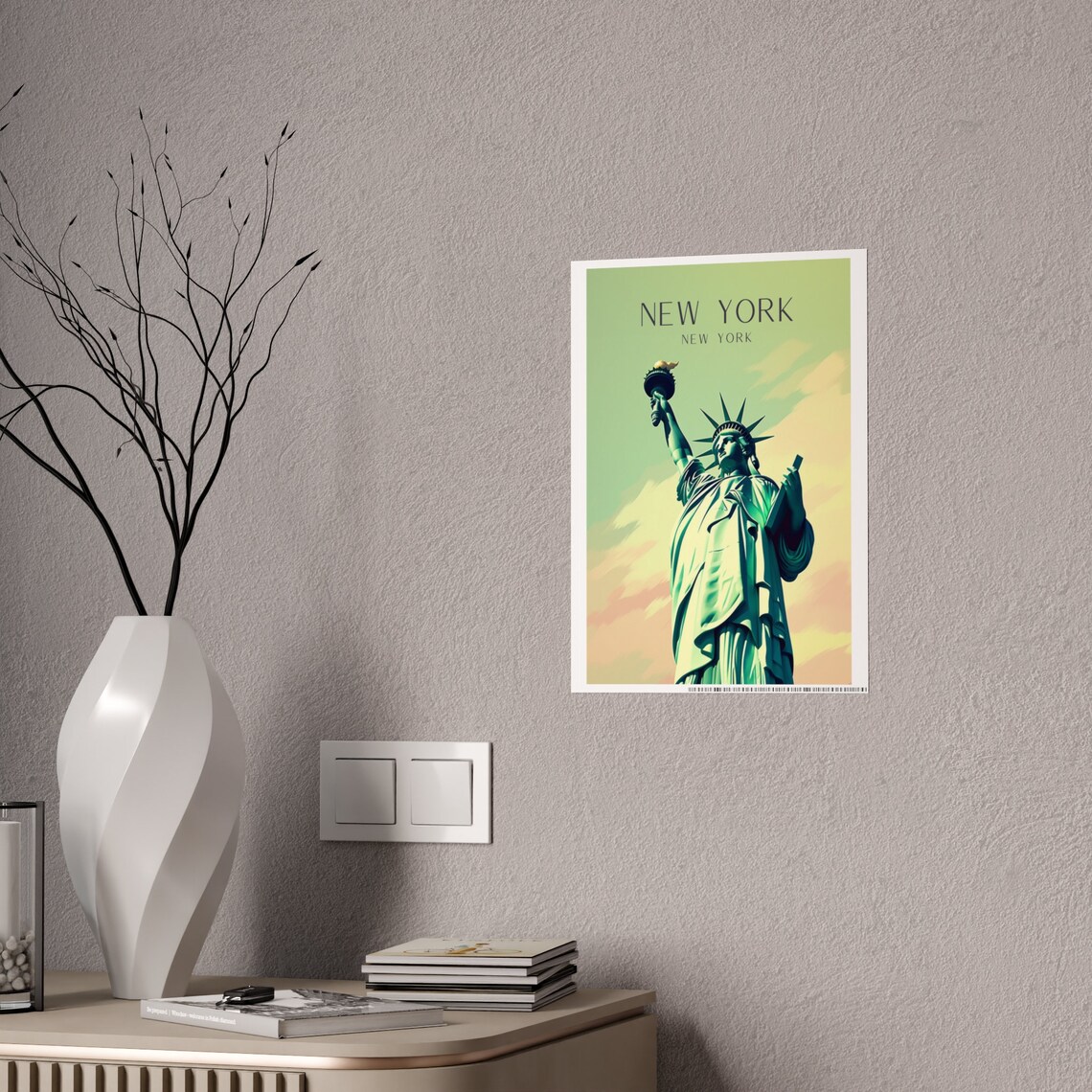 New York Art Deco Travel Poster, Statue Of Liberty - Image 2