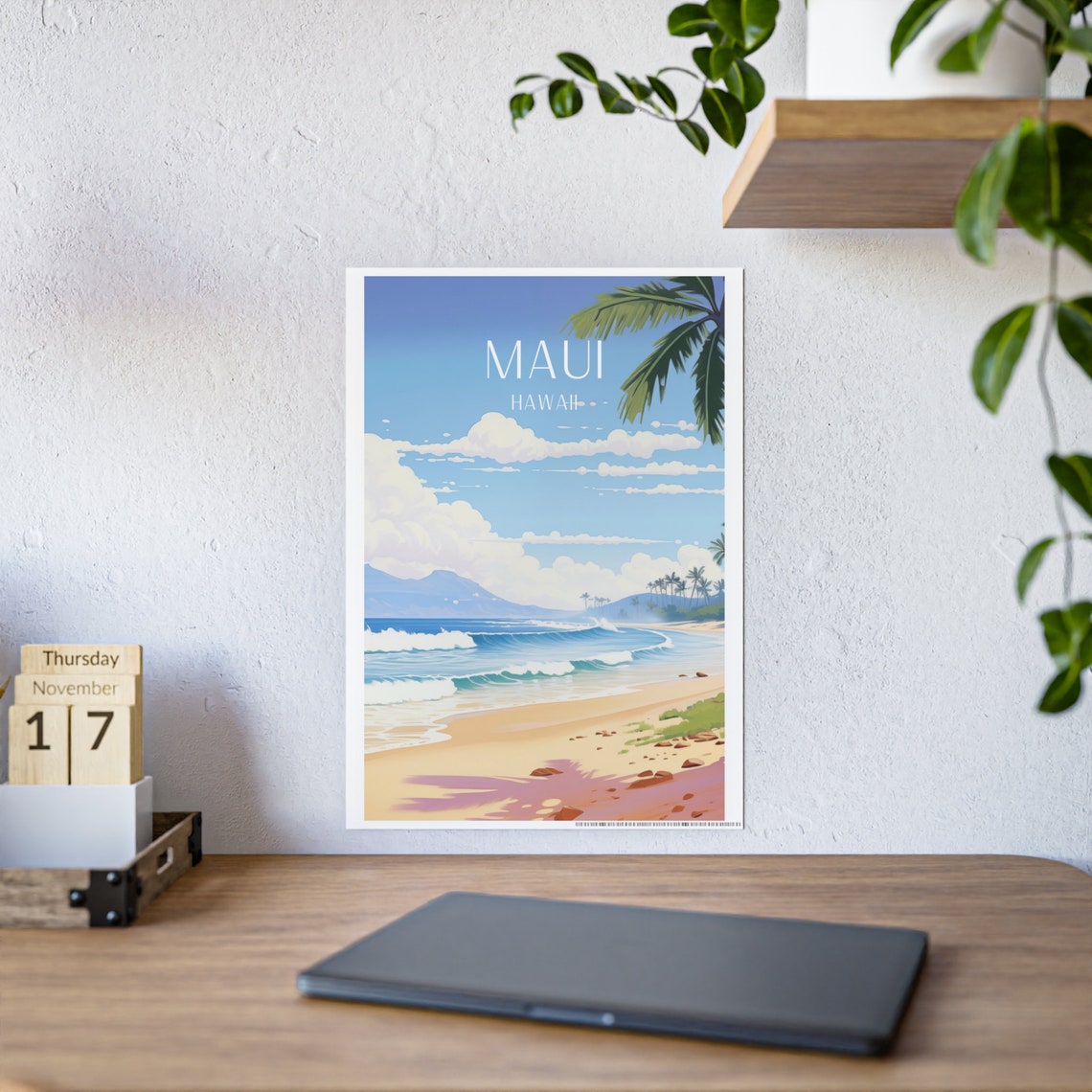 Maui Poster, Hawaii Beach Travel Poster - Image 3