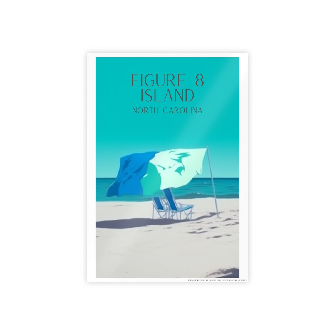 Figure Eight Island - Beach Art Travel Poster - Image 4