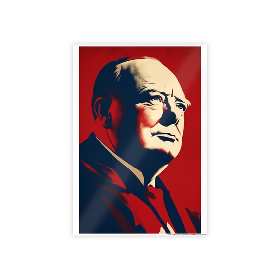 Winston Churchill - Traditional Travel Poster