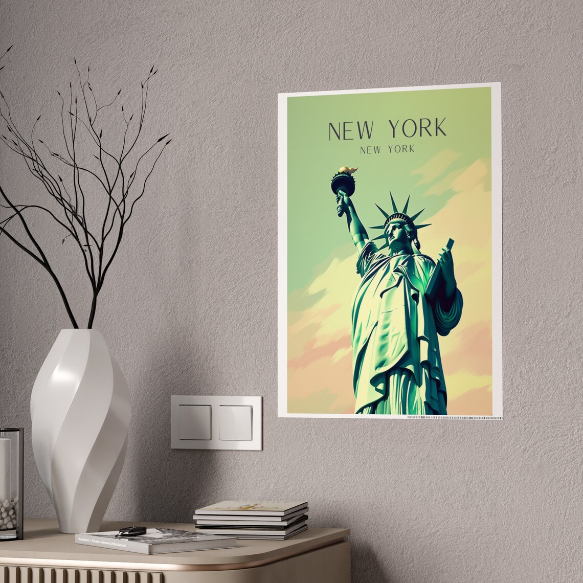 New York Art Deco Travel Poster, Statue Of Liberty - Image 5