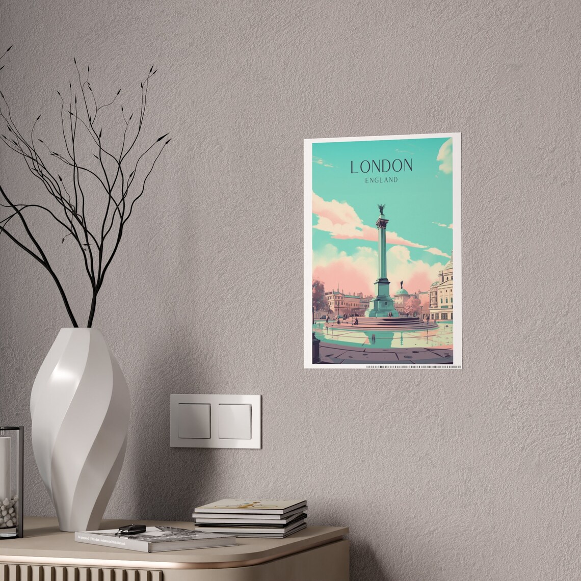 London Art Deco Travel Poster, Trafalgar Print - Image 2