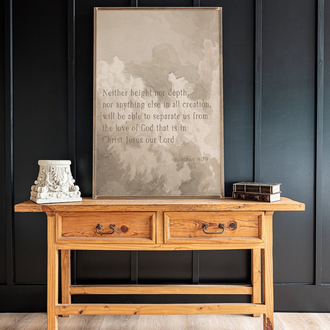 Romans 8 Scripture Wall Art, Vintage Cloud Print - Image 3
