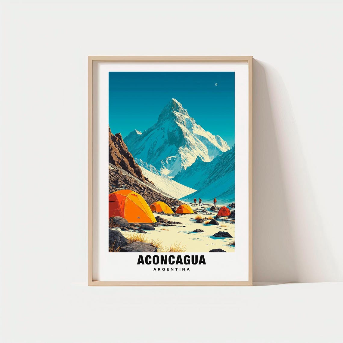 Aconcagua Argentina Summit Expedition Base Camp Adventure Poster