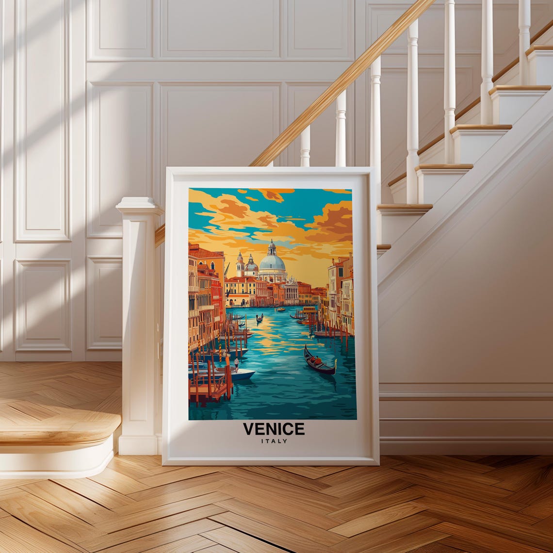 Venice Print Italy Poster Travel Wall Art Cityscape Print Europe Poster Canal Art Scenic Decor Historic Print Travel Poster