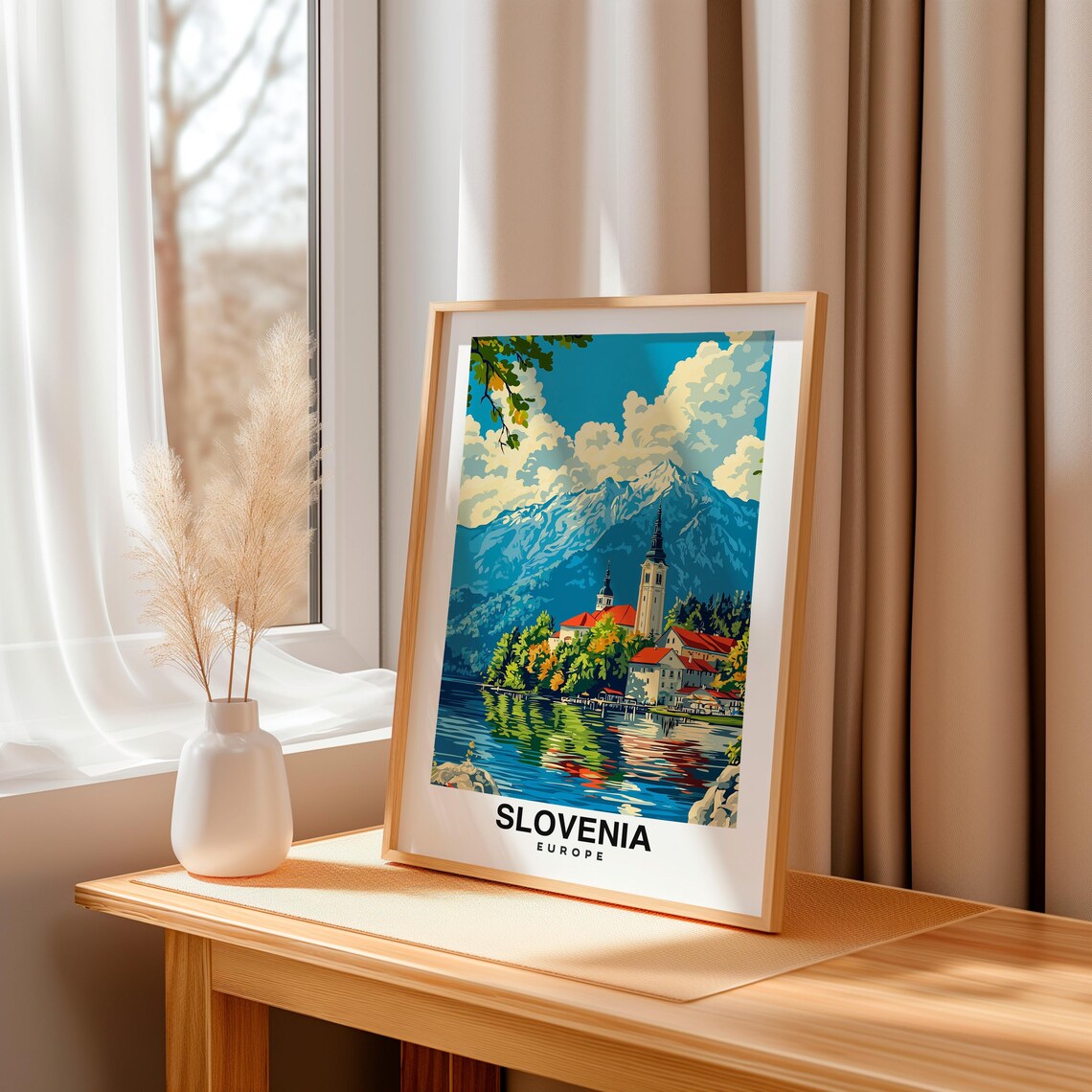 Slovenia Print Wall Art Europe Europe Print Slovenia Travel Gift Slovenia Poster Slovenia Heritage Birthday Gift - Image 3