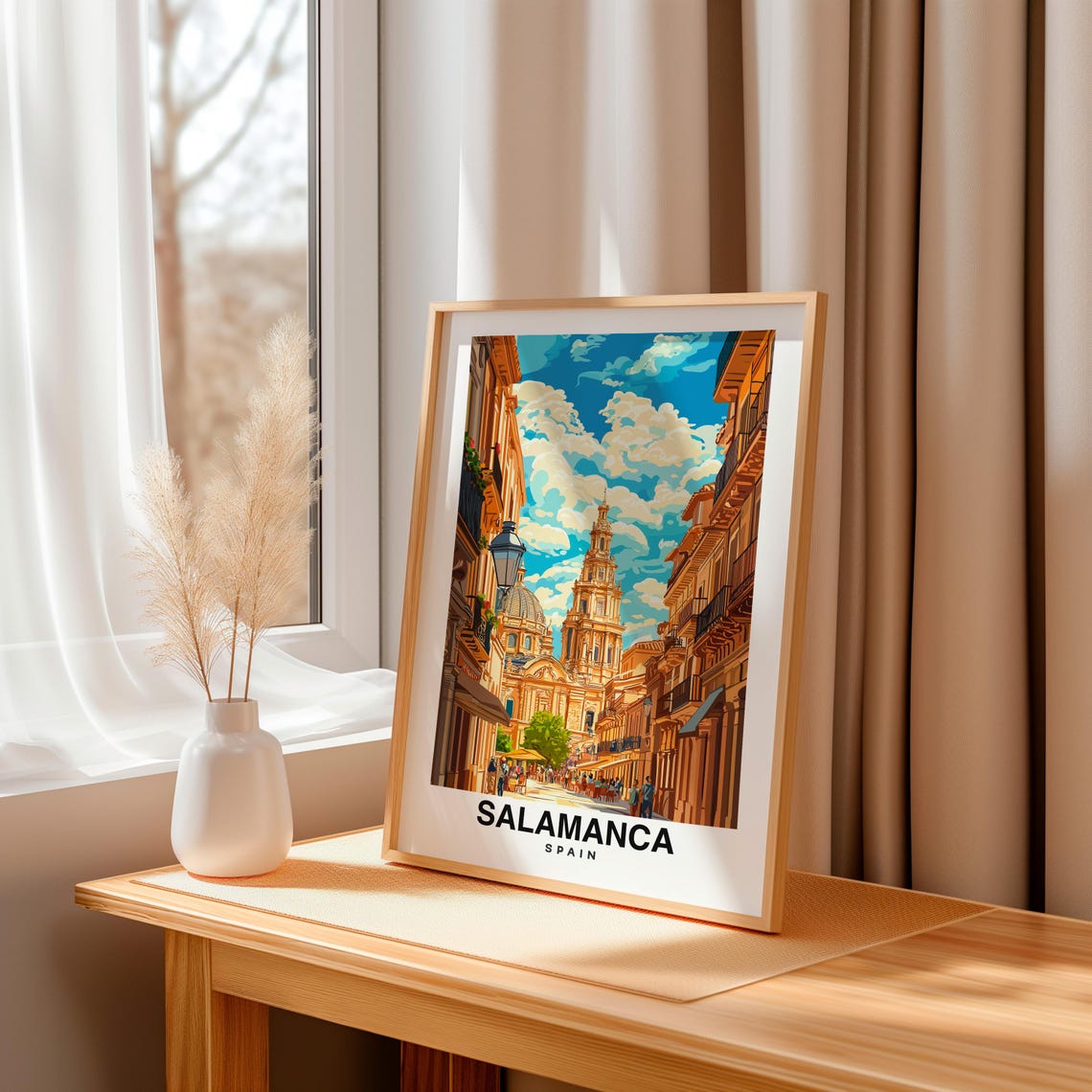 Salamanca Salamanca Travel Poster Spain City Skyline Salamanca Poster Birthday Present Wedding Gift Spain Culture - Image 3