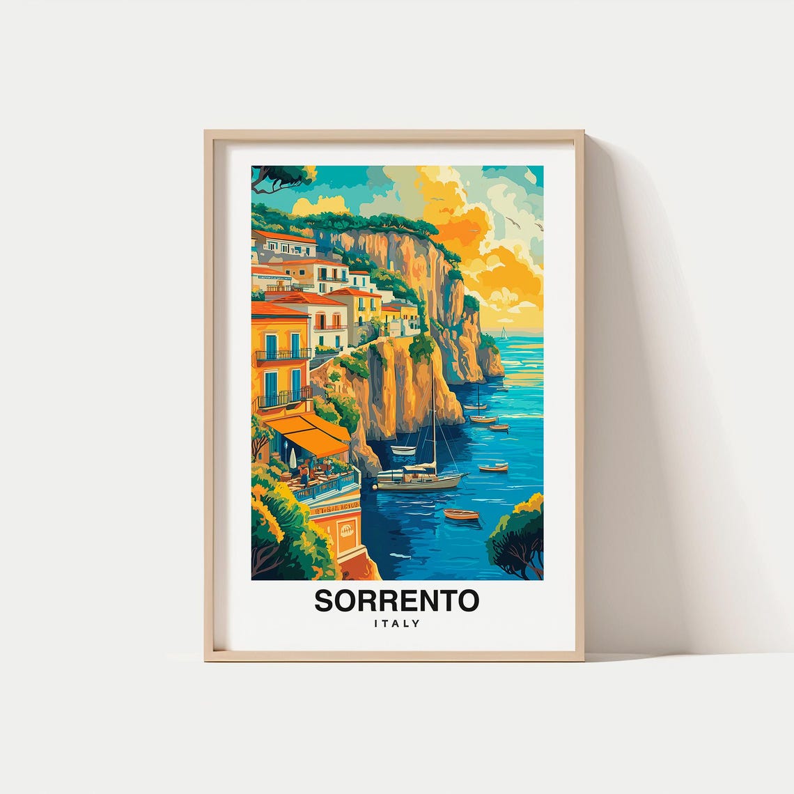 Sorrento Italy Travel Print Wall Art Sorrento Italy City Print Sorrento Italy Travel Gift Sorrento Italy Poster