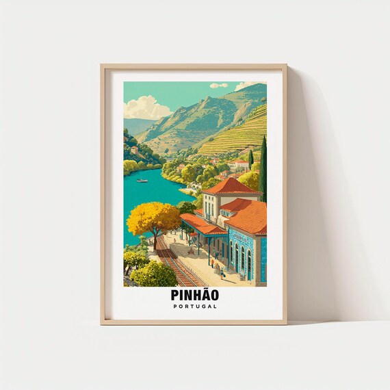 Pinhão Portugal Douro River Vineyard Terraces Station Poster