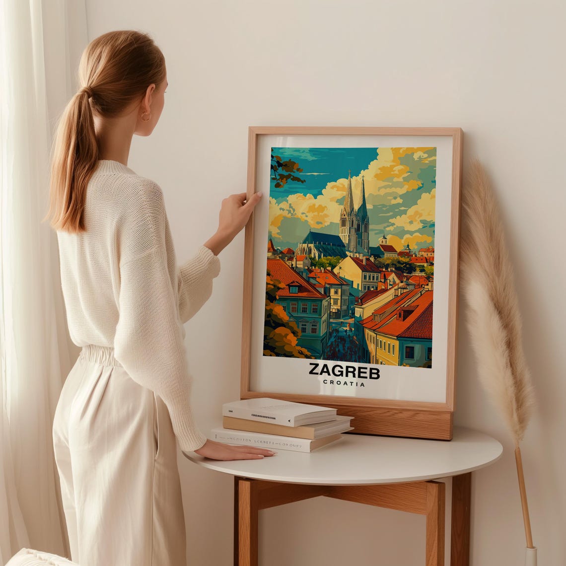 Zagreb Print Croatia Poster Travel Wall Art Cityscape Print Scenic Art Historic Decor European Landscape Travel Poster - Image 2