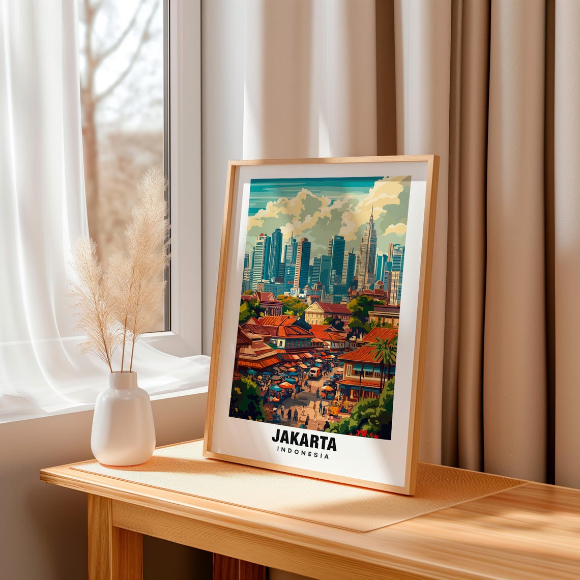 Jakarta Print Indonesia Poster Jakarta Views Jakarta City Jakarta Landmarks Indonesia Charm Jakarta Beauty Jakarta Heritage Jakarta - Image 3
