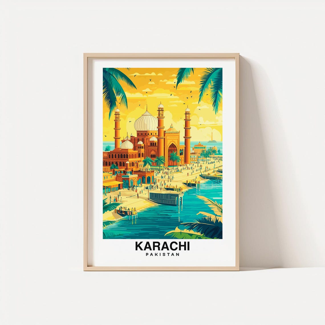 Karachi Travel Print Wall Art Karachi Pakistan City Print Karachi Travel Gift Karachi City Poster Travel Gift