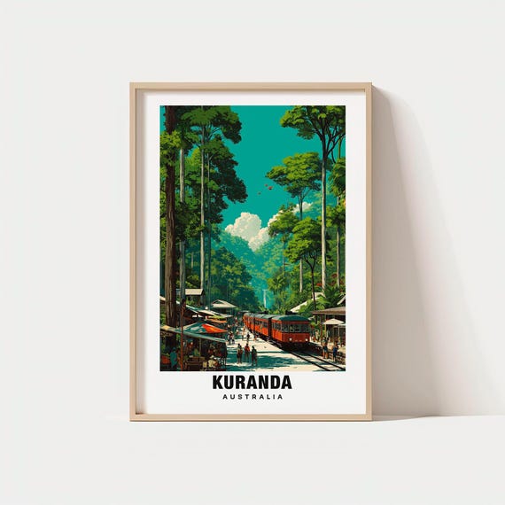 Kuranda Print Australia Poster Rainforest Views Tropical Charm Beauty Scenic Nature Travel Decorart