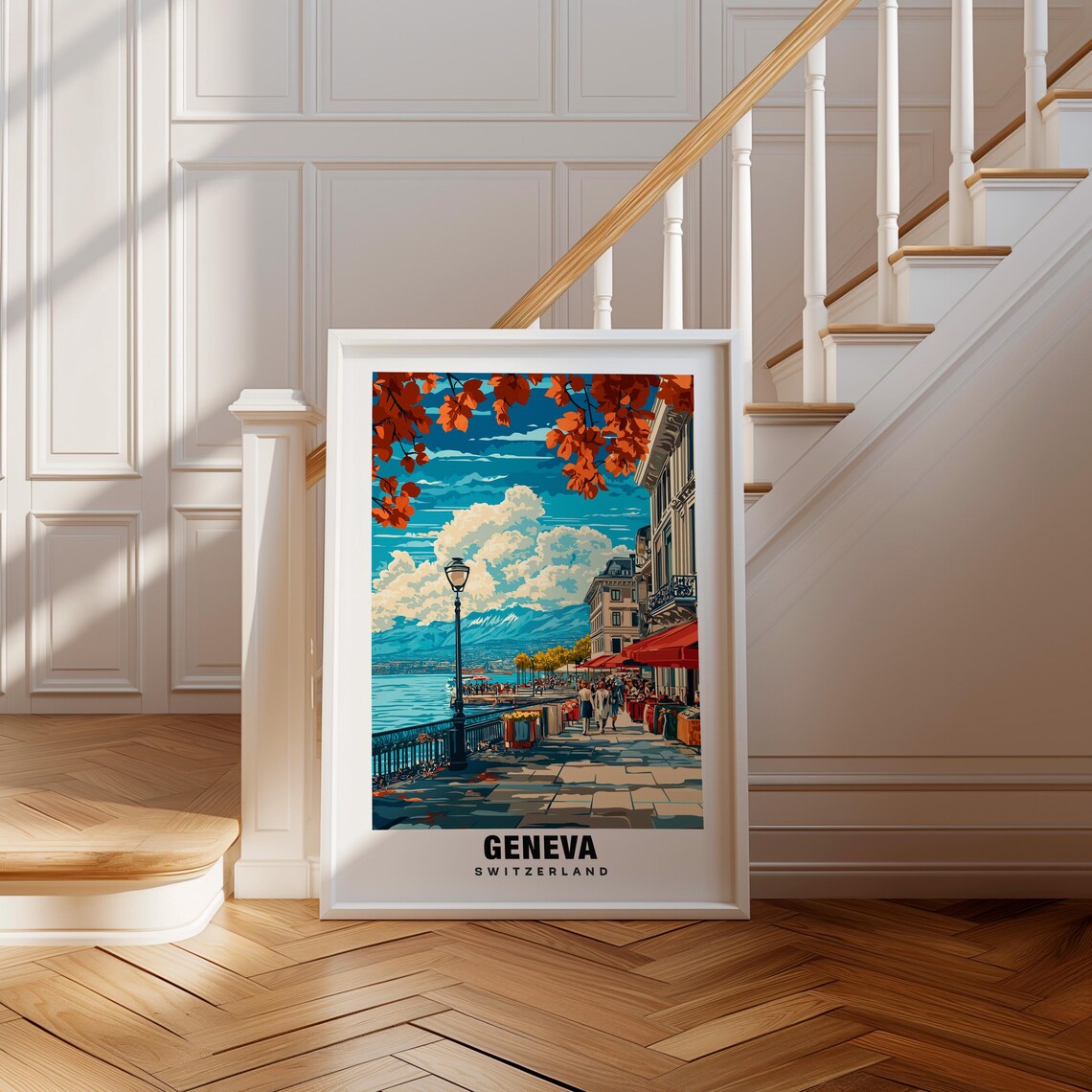 Geneva Print Switzerland Poster Geneva Views Geneva Lake Geneva City Switzerland Charm Geneva Beauty Geneva Heritage Geneva Art