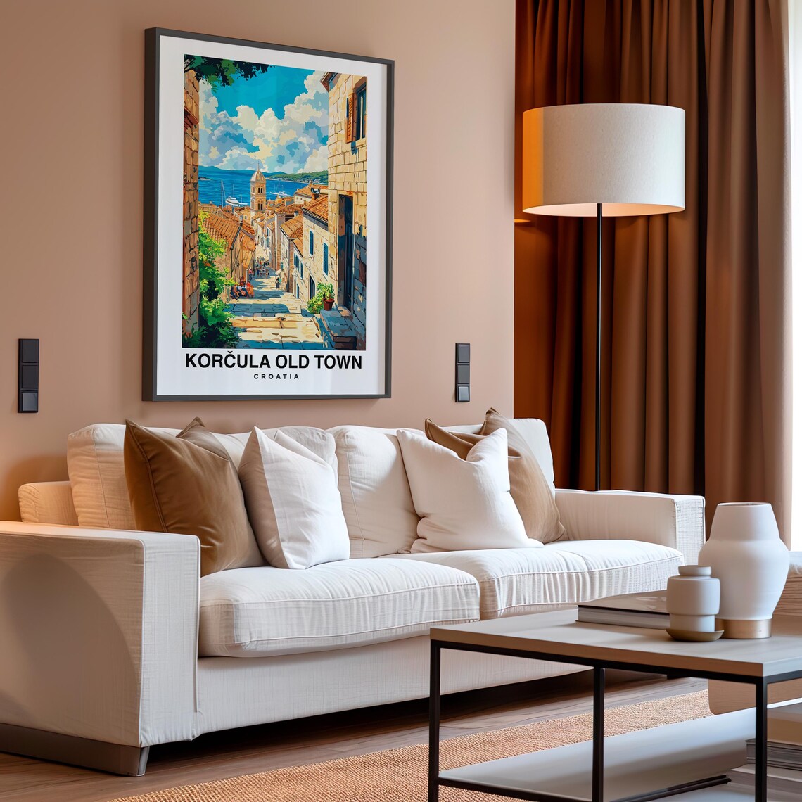 Korula Old Town Travel Print Wall Art Korula Croatia City Print Korula Old Town Travel Gift Korula Old Town Poster Travel Gift - Image 4