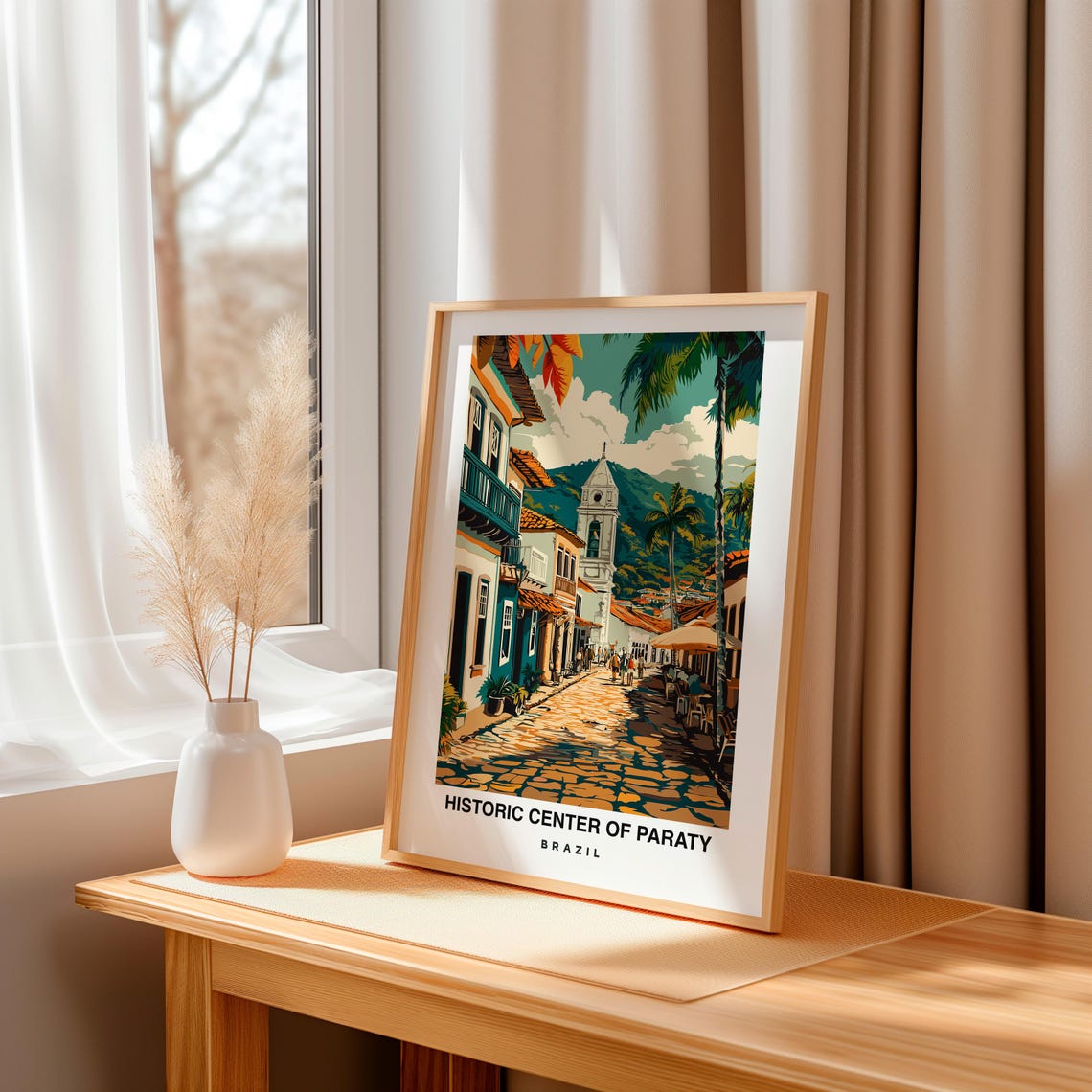 Historic Center Of Paraty Travel Print Wall Art Paraty Brazil City Print Historic Center Of Paraty Travel Gift - Image 3
