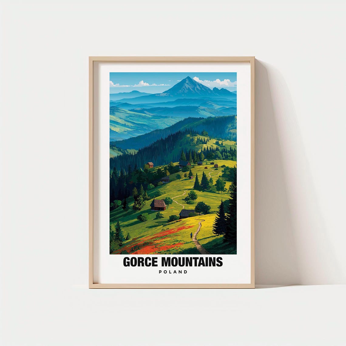 Gorce Mountains Poland Hiking Trail Cabins Alpine Valley Poster