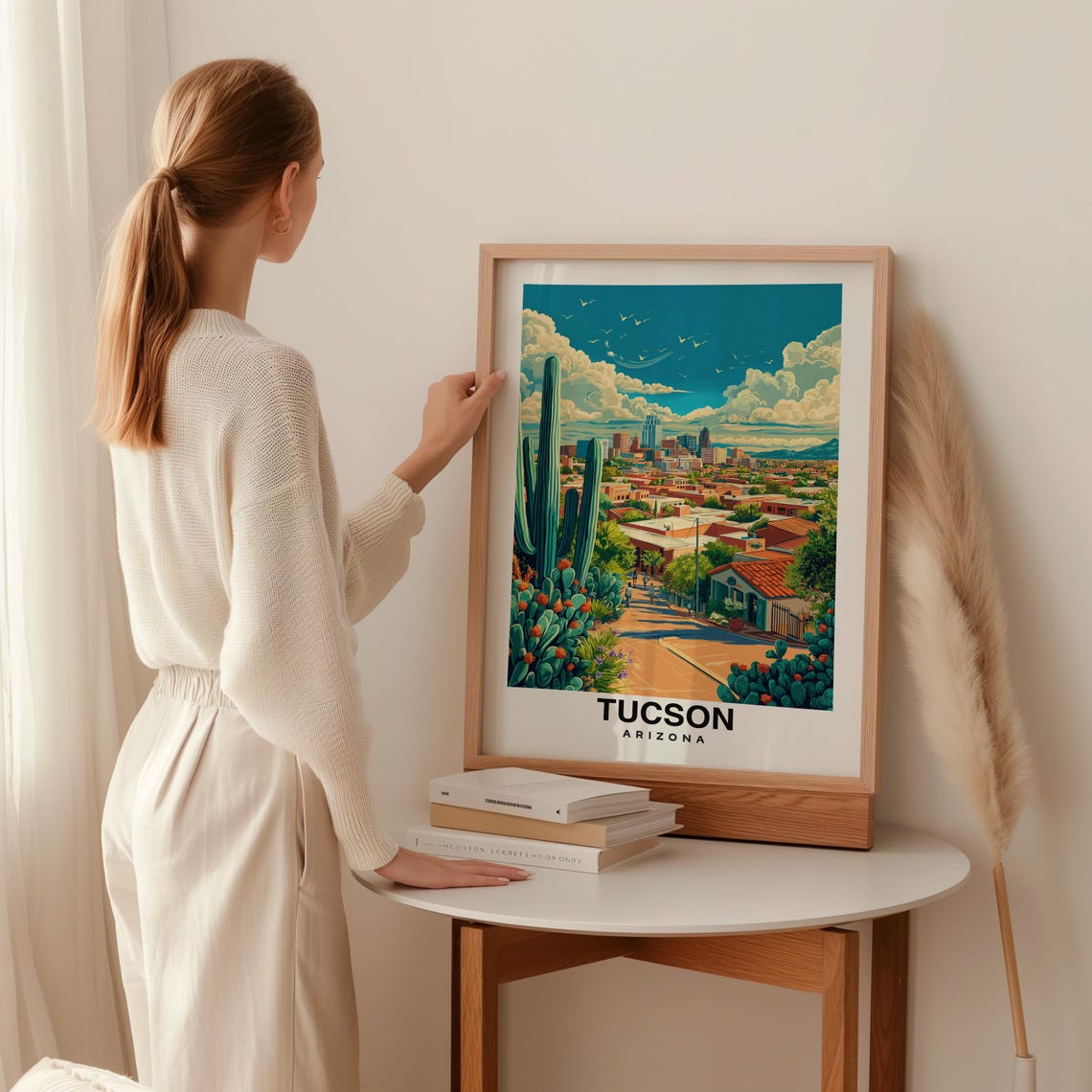 Tucson Print Arizona Poster Travel Wall Art Cityscape Print Scenic Art Desert Decor Mountain Landscape Usa Poster Travel Poster - Image 2