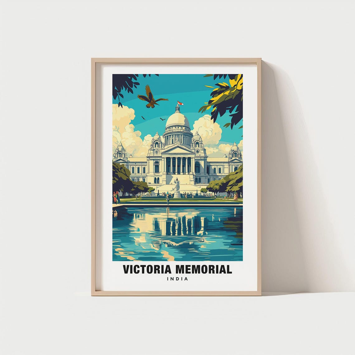 Victoria Memorial Travel Print Wall Art Kolkata India City Print Victoria Memorial Travel Gift Victoria Memorial Poster Travel Gift