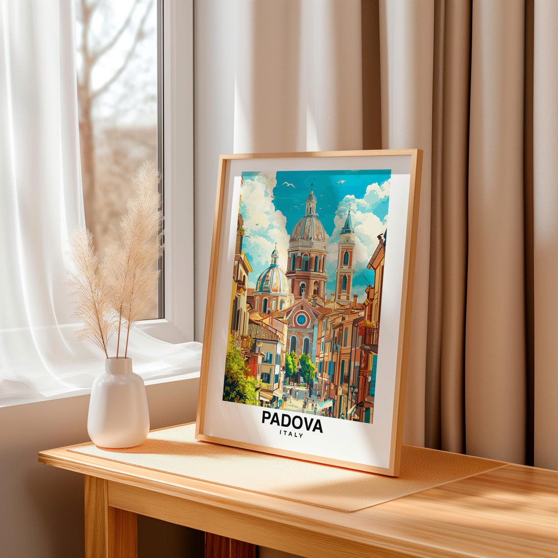 Padova City Print Padova Travel Poster Italy Travel Gift Padova Italy Poster Padova Gift Italian Gift Italian Art - Image 3