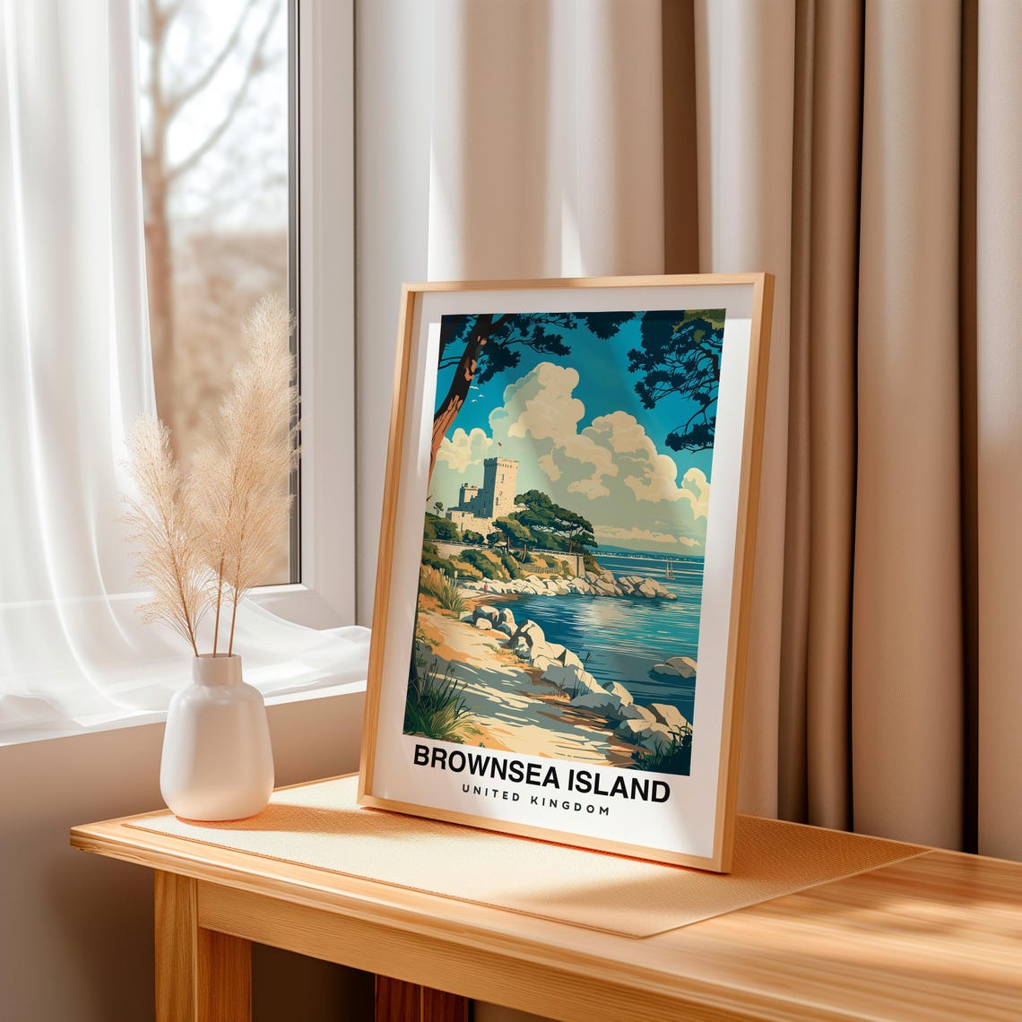 Brownsea Island Print England Poster Travel Wall Art Coastal Print Scenic Art Nature Decor Island Landscape Travel Poster - Image 3
