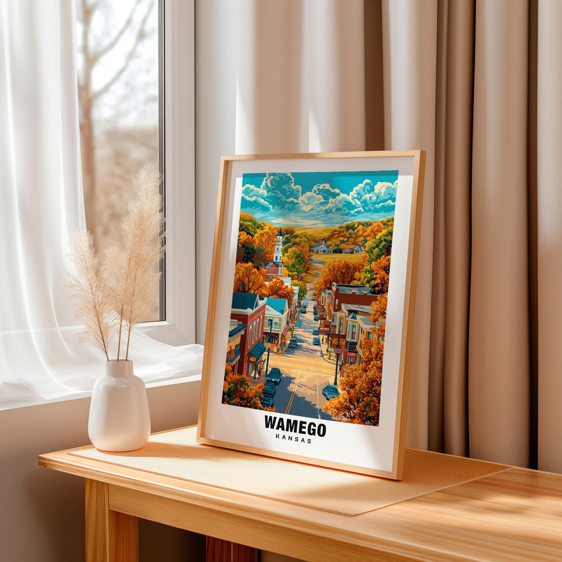 Wamego Print Kansas Poster Wamego Views Wamego Art Kansas Charm Wamego Beauty Historic Town Scenic Landscape Cultural Heritage - Image 3