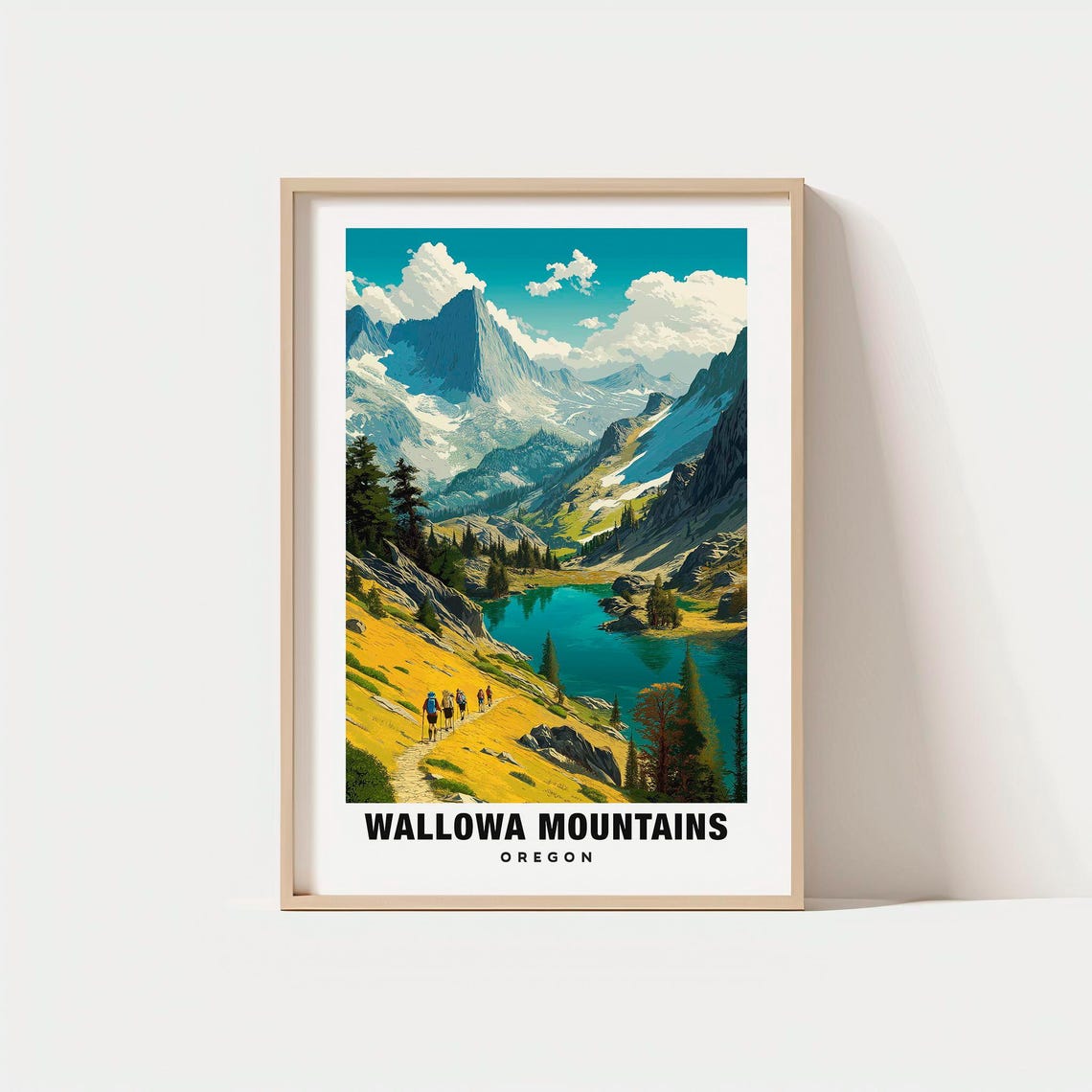 Wallowa Mountains Oregon Scenic Alpine Lake Hiking Trail Poster