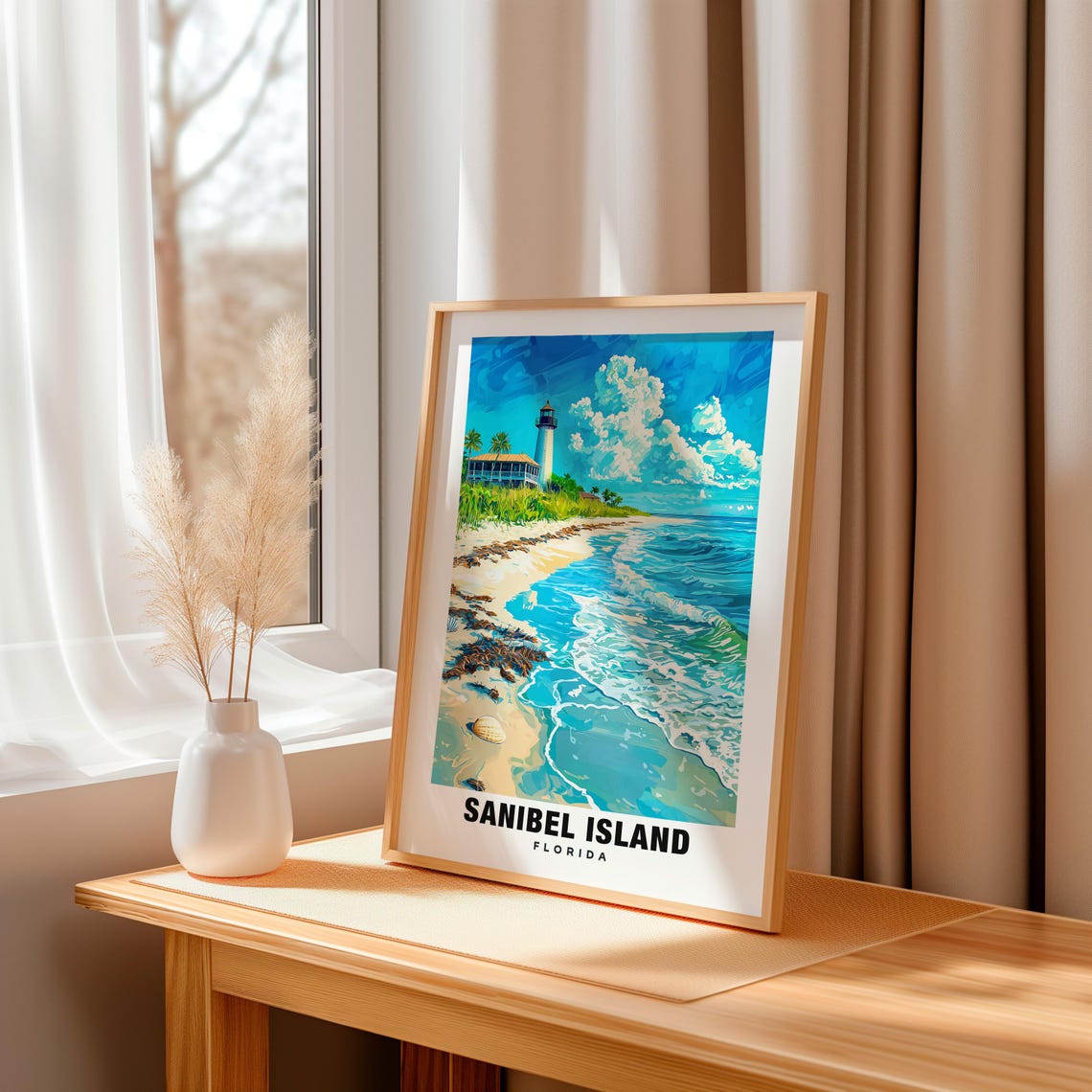 Sanibel Island Print Florida Poster Sanibel Island Views Sanibel Island Landmarks Sanibel Island City Florida Charm Sanibel Island - Image 3