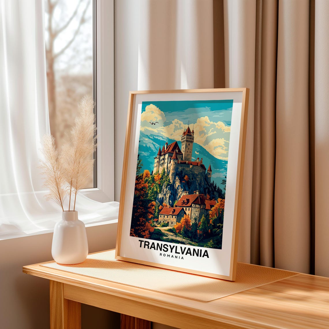 Transylvania Travel Print Transylvania Romania Travel Gift City Poster Birthday Present Romania Culture - Image 3